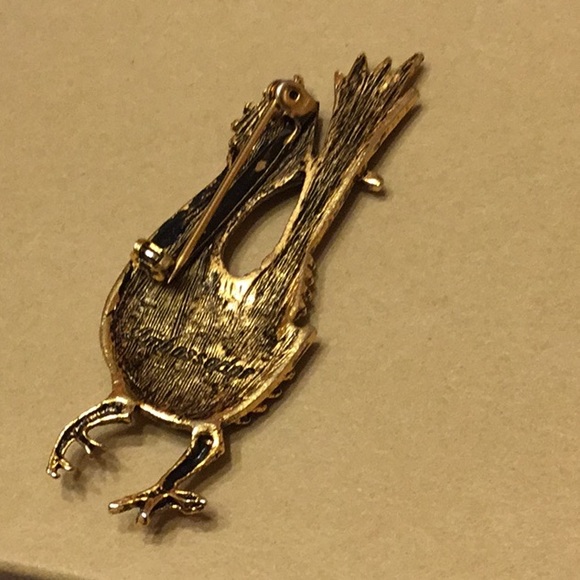 Ambassador kookoo bird Broach with Jade eye EUC - Picture 3 of 6